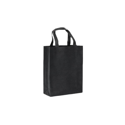100PCS Reusable Non Woven Shopping Bags Eco Friendly Washable Tote Bags Black - 41X35X12CM.
