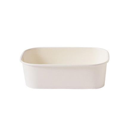 Kraft Paper Bowl for Takeaway Leak-Proof Disposable Food Container - White-Paper Lid-300pcs.