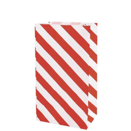 100X Colourful Plaid Kraft Paper Bag Candy Cookie Snack Cake Gift Bags 9X6X18cm - Green.
