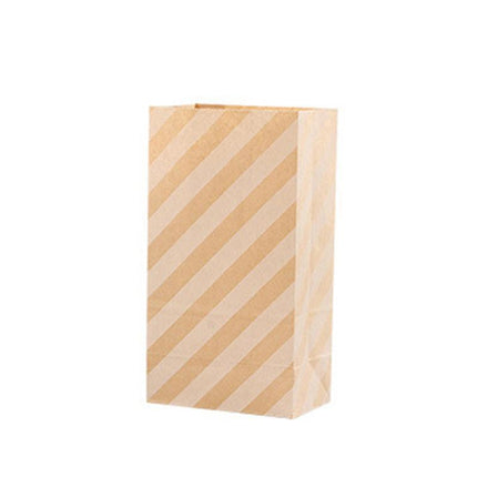 100X Colourful Plaid Kraft Paper Bag Candy Cookie Snack Cake Gift Bags 9X6X18cm - Green.