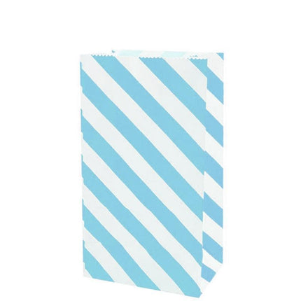 100X Colourful Plaid Kraft Paper Bag Candy Cookie Snack Cake Gift Bags 9X6X18cm - Yellow.
