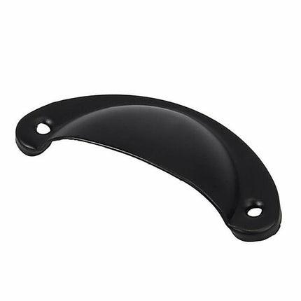 30X Modern Cup Cabinet Handle Knob Drawer Furniture Door Pull Shell Cupboard - Black.
