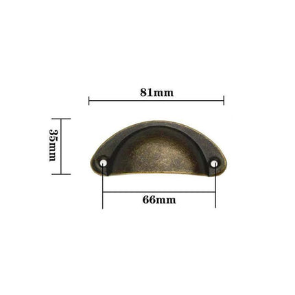 30X Modern Cup Cabinet Handle Knob Drawer Furniture Door Pull Shell Cupboard - Black.