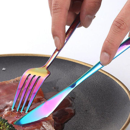 8PCS Portable Stainless Steel Travel Cutlery Set with Case for Camping Picnic Office.