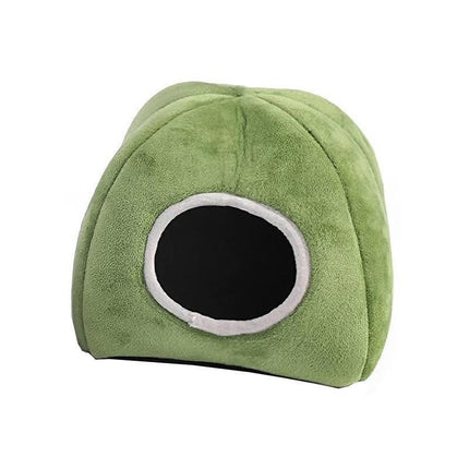 Soft Small Animal Guinea Pig Cozy Warm Pet Tent Hamster House Hideout Cave Bed - Grey-Pyramid.