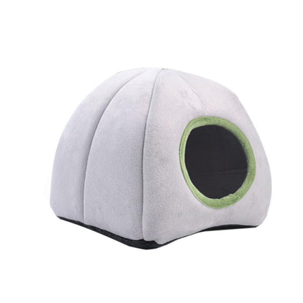 Soft Small Animal Guinea Pig Cozy Warm Pet Tent Hamster House Hideout Cave Bed - Grey-Stump.