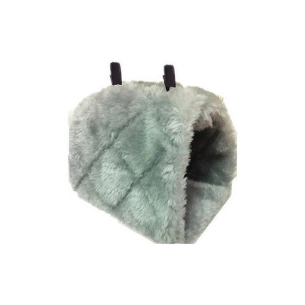 Pet Bird Parrot Parakeet Budgie Warm Hammock Cage Hut Tent Bed Hanging Cave - Grey.