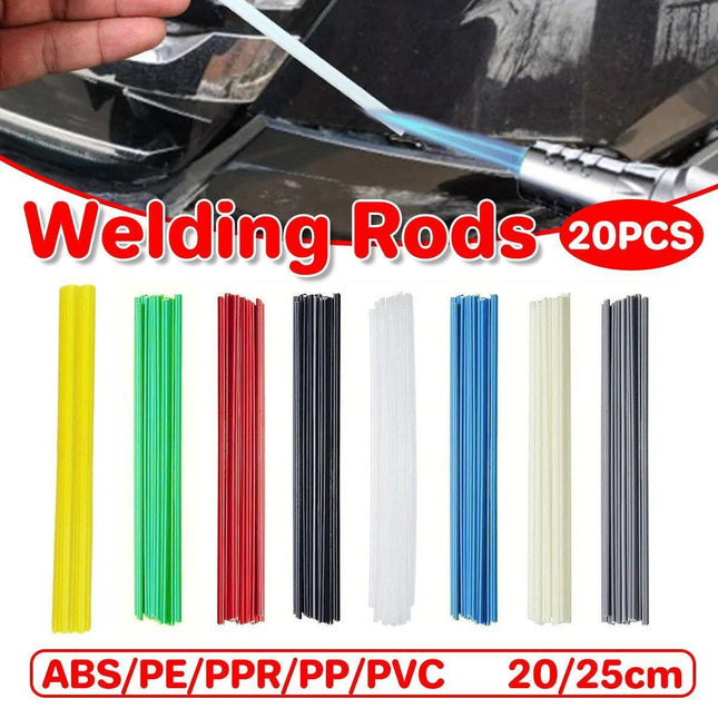 Bumper Plastic Welding Rod Torch 50CM/25CM Assorted Colours and Materials - Black - ABS 20cm.