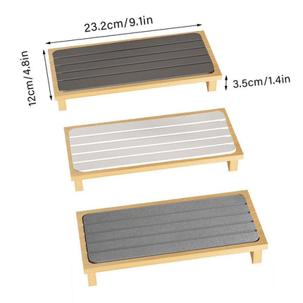 Countertop Absorbent Drainage Mat Sink Splash Pad Bathroom Tray Water Catcher - Dark Grey.