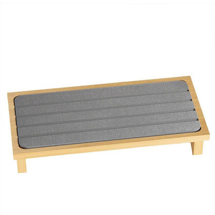 Countertop Absorbent Drainage Mat Sink Splash Pad Bathroom Tray Water Catcher - White.