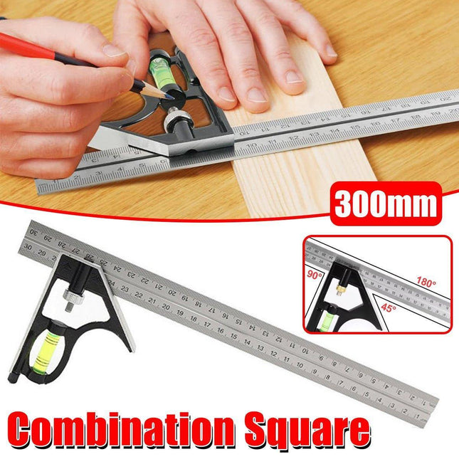 300mm Horizontal Movable Angle Ruler Adjustable Measuring Tool for Engineering.