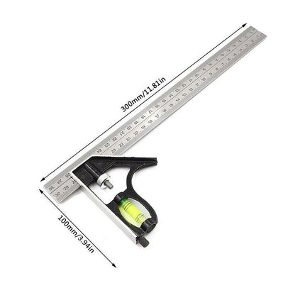 300mm Horizontal Movable Angle Ruler Adjustable Measuring Tool for Engineering.