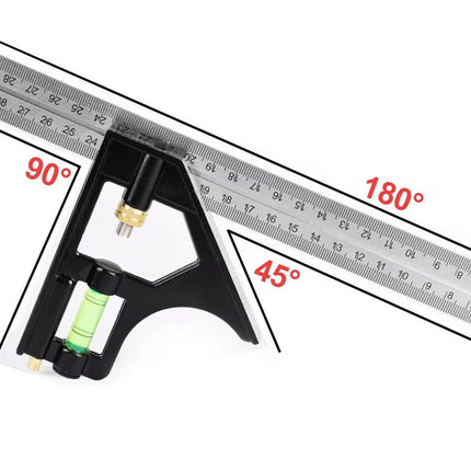 300mm Horizontal Movable Angle Ruler Adjustable Measuring Tool for Engineering.