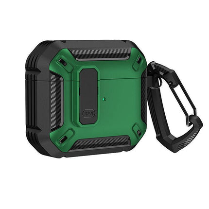 For Apple AirPods pro and pro2 Case Armor Earphone Heavy Duty Shockproof Cover - Black&Blue For Airpods 3.