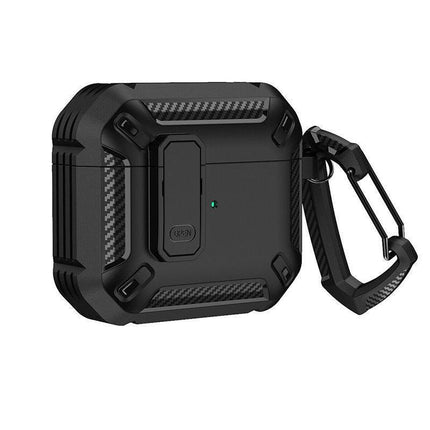 For Apple AirPods pro and pro2 Case Armor Earphone Heavy Duty Shockproof Cover - Black&Yellow For Airpods 3.