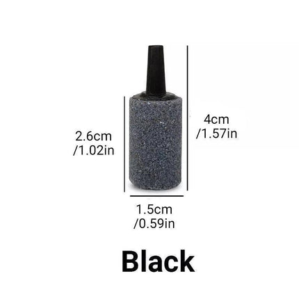 10Pcs Air Stone Aerator Diffusers for Aquarium Oxygen Bubbles - Black.
