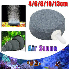 Round Air Stone Disk Bubble Diffuser Airstone Hydroponics Aquarium Fish Tank - 8cm.