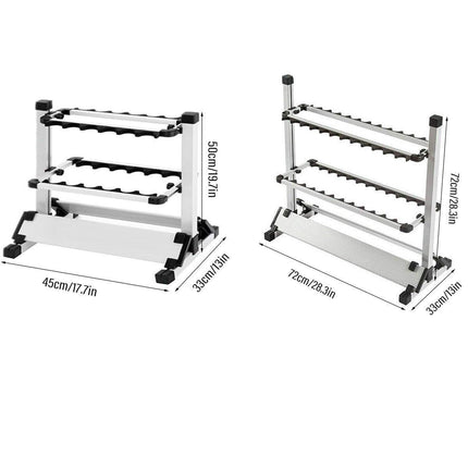 12/24 Hole Multi Functional Fishing Rod Holder Storage Rack Display Organizer - 12Holes.