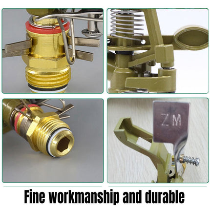 360 Degrees Alloy Sprinkler Head Garden Lawn Rotating Nozzle Adjustable Angle Durable.