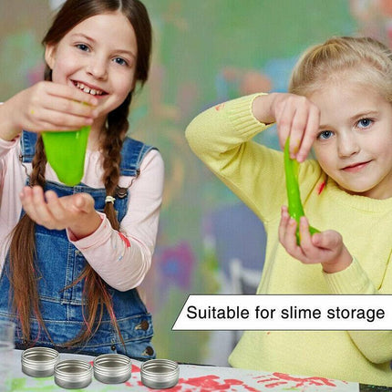 50Pcs Durable Silver Aluminum Cosmetic Pot Lip Balm Jar Containers Empty Tin - 10ML.