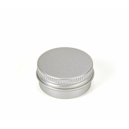 50Pcs Durable Silver Aluminum Cosmetic Pot Lip Balm Jar Containers Empty Tin - 10ML.