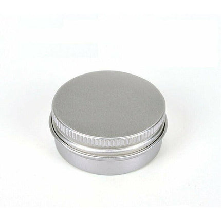 50Pcs Durable Silver Aluminum Cosmetic Pot Lip Balm Jar Containers Empty Tin - 10ML.