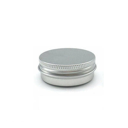 50Pcs Durable Silver Aluminum Cosmetic Pot Lip Balm Jar Containers Empty Tin - 10ML.