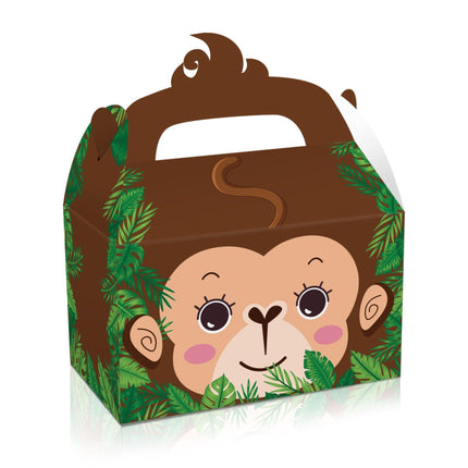 24X Jungle Safari Animal Gift Boxes Bag Favour Present Wrapping Candy Cookie Box.