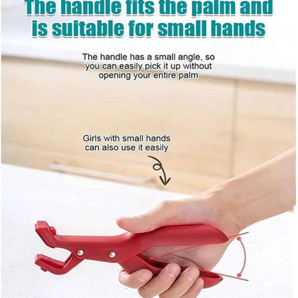2PCS Anti Slip Silicone Heat Resistant Plate Bowl Clip Holder Kitchen Tool - Red.