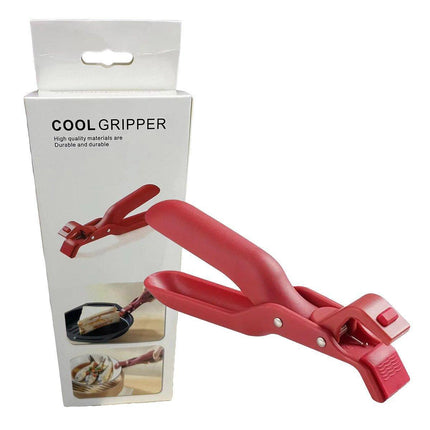 2PCS Anti Slip Silicone Heat Resistant Plate Bowl Clip Holder Kitchen Tool - Red.