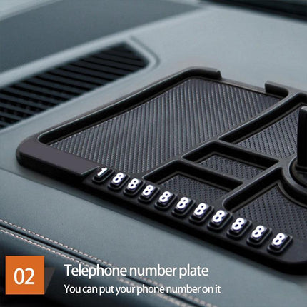Car Mobile Phone Holder Dashboard Mount Mat Non Slip Grip Stand Anti-Slip Pad - Black.