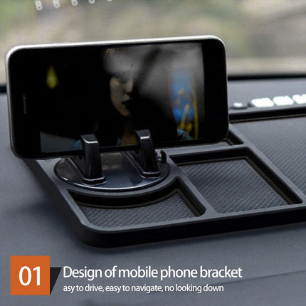 Car Mobile Phone Holder Dashboard Mount Mat Non Slip Grip Stand Anti-Slip Pad - Red.