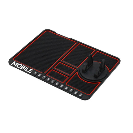Car Mobile Phone Holder Dashboard Mount Mat Non Slip Grip Stand Anti-Slip Pad - Red.