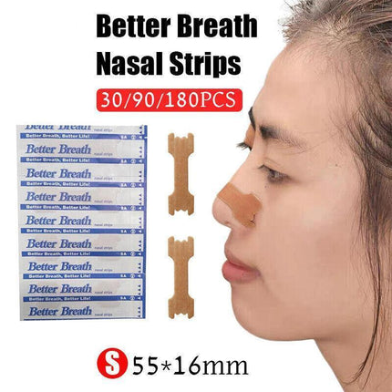 Nasal Strips Stop Snoring Breathe Better Easy Right Anti Snore Nose Strip Medium - 90PCS.