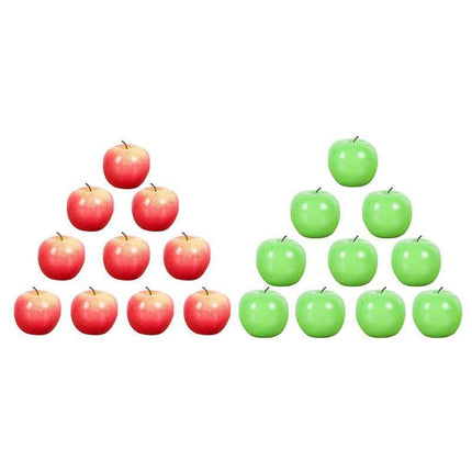 10 X Artificial Green or Red Apples for Home Party Wedding and Shop Decor - Green.