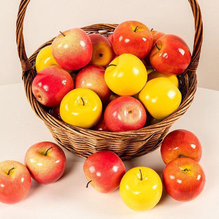 10 X Artificial Green or Red Apples for Home Party Wedding and Shop Decor - Green.