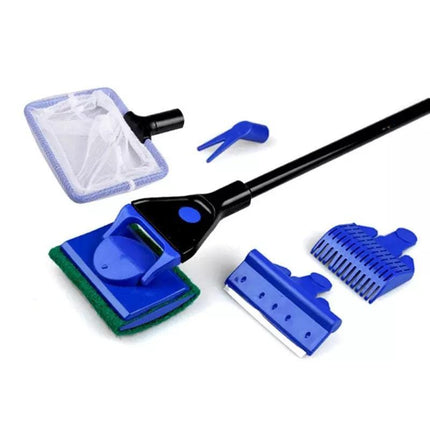 5 in1 Water Aquarium Cleaning Tool Fish Tank Gravel Vacuum Glass Cleaner Brush.