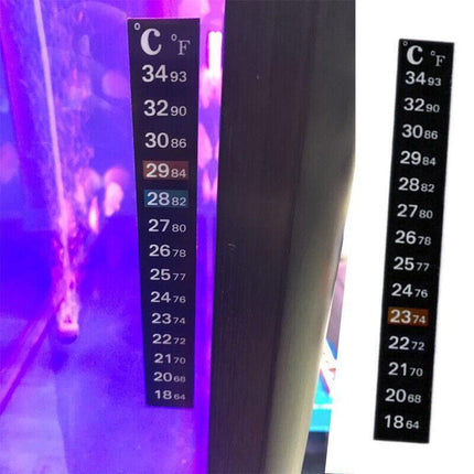 UPTO 10x Aquarium Thermometer Fish Tank Sticker Temperature Strip Dual Scale HOT - 1PC.