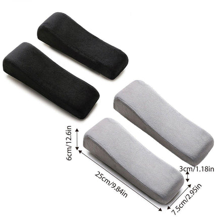 2PCS Elbow Arm Rest Cushion Chair Armrest Pads Memory Foam Office Support Pillow - Grey.