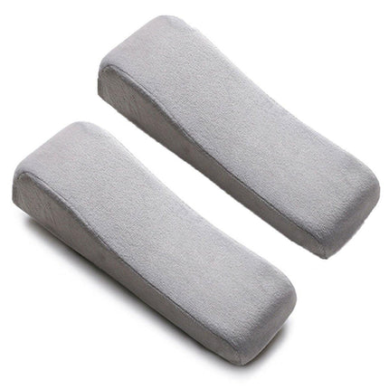 2PCS Elbow Arm Rest Cushion Chair Armrest Pads Memory Foam Office Support Pillow - Grey.