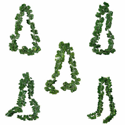 12 X 2M Artificial Ivy Vine Fake Foliage Flower Hanging Leaf Garland Plant Party - Sweet Potato Leaves.