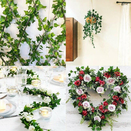 12 X 2M Artificial Ivy Vine Fake Foliage Flower Hanging Leaf Garland Plant Party - Sweet Potato Leaves.