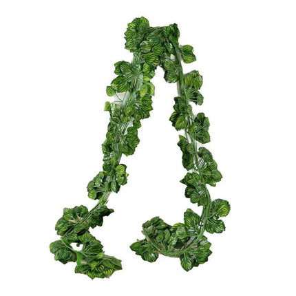 12 X 2M Artificial Ivy Vine Fake Foliage Flower Hanging Leaf Garland Plant Party - Sweet Potato Leaves.