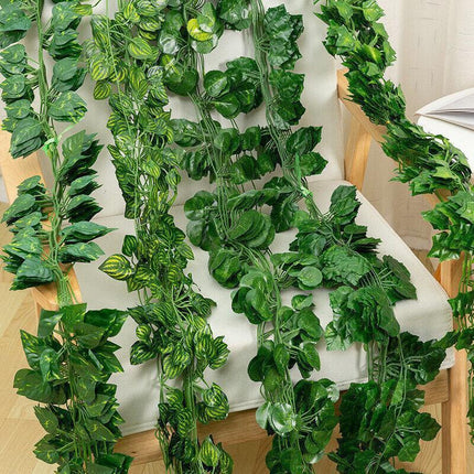 12 X 2M Artificial Ivy Vine Fake Foliage Flower Hanging Leaf Garland Plant Party - Watermelon Leaves.