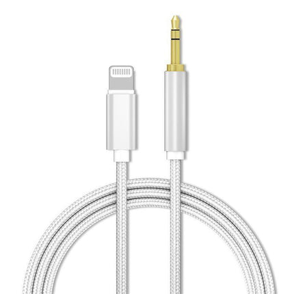 Lightning to 3.5mm Aux Audio Cable Adapter for Car Speaker Headphone Sound System - Pink.