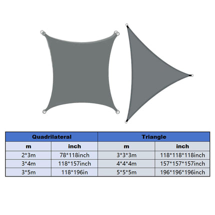 Waterproof Outdoor Shade Sail Garden Sun Canopy UV Protection Patio Awning Cloth - 3x5m Quadrilateral.