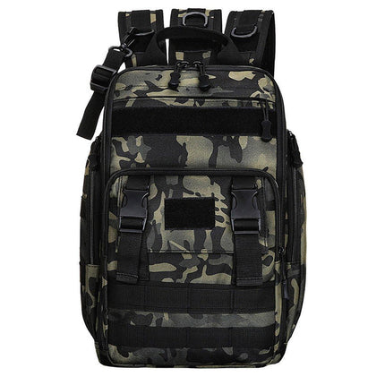 Fishing Tackle Backpack Storage Bag Shoulder Fishing Gear Bags Outdoor Backpack - Night Camouflage.