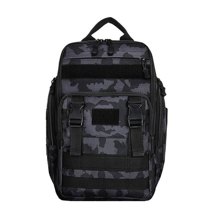 Fishing Tackle Backpack Storage Bag Shoulder Fishing Gear Bags Outdoor Backpack - Night Camouflage.