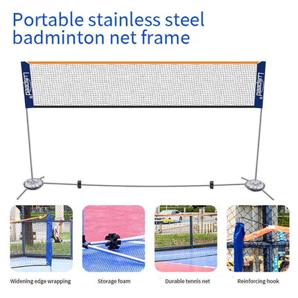 Portable Outdoor Badminton Net Set Easy Setup Adjustable Height Sports Equipment - 4.1M.