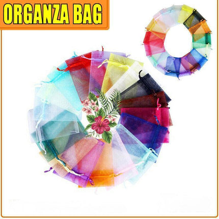 Organza Bag Sheer Bags Jewellery Wedding Candy Packaging Sheer Bags 10*15 cm - Light Blue.